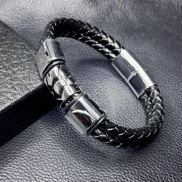 charm bracelets trendy design braided genuine leather bracelet & bangle for men stainless steel fashion wristband gifts bb0088, Golden;silver
charm bracelets trendy design braided genuine leather bracelet & bangle for men stainless steel fashion wristband gifts bb0088, Golden;silver