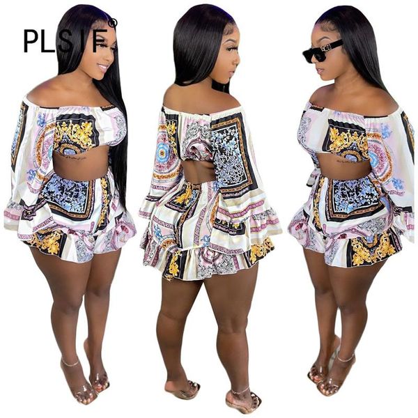 women's tracksuits 2021 women vintage print shorts set summer full sleeve 2 pieces crop and outfits, Gray
women's tracksuits 2021 women vintage print shorts set summer full sleeve 2 pieces crop and outfits, Gray