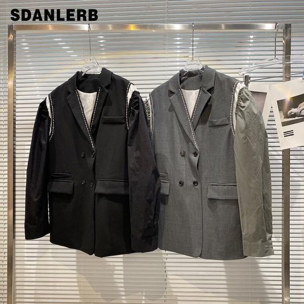 women's suits & blazers suit jacket 2021 summer spring fashionable model style blazer coat three-dimensional cutting design loose for w, White;black
women's suits & blazers suit jacket 2021 summer spring fashionable model style blazer coat three-dimensional cutting design loose for w, White;black