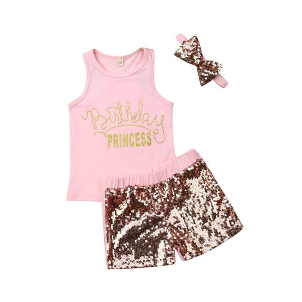 3pcs kid baby girls outfits summer clothes sets letter sleeveless t-shirt +sequin shorts clothes, White
3pcs kid baby girls outfits summer clothes sets letter sleeveless t-shirt +sequin shorts clothes, White