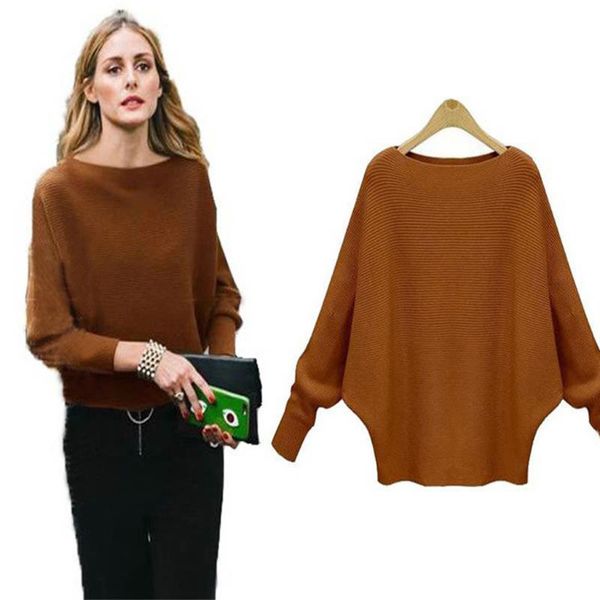 women's sweaters winter women knitted sweater solid bat sleeve o-neck knit pullovers casual female jumper loose pull femme, White;black
women's sweaters winter women knitted sweater solid bat sleeve o-neck knit pullovers casual female jumper loose pull femme, White;black