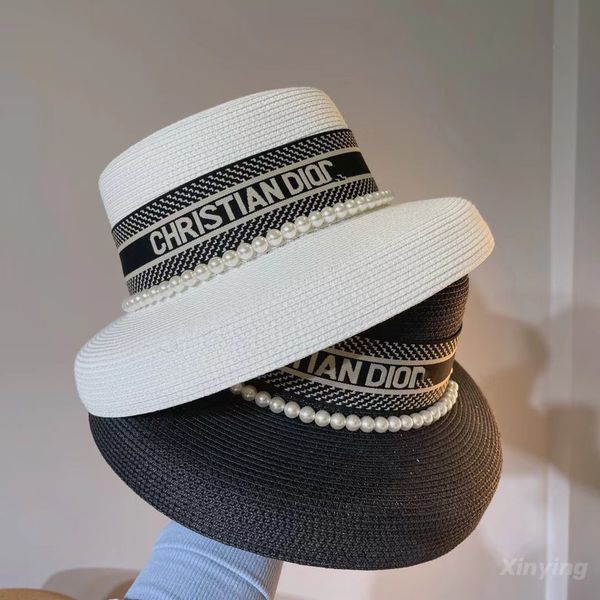 summer pearl chain pot cover straw hepburn's temperament is versatile, sun shading and women's hat, Black;white
summer pearl chain pot cover straw hepburn's temperament is versatile, sun shading and women's hat, Black;white