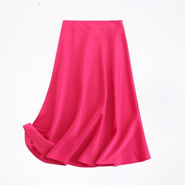 skirts tangada women solid quality satin midi skirt vintage side zipper office ladies elegant chic a-line 6d18, Black
skirts tangada women solid quality satin midi skirt vintage side zipper office ladies elegant chic a-line 6d18, Black