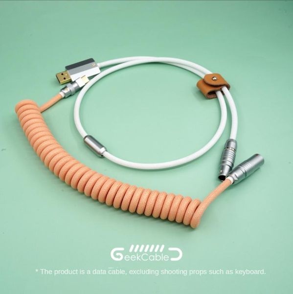 computer cables & connectors geekcable hand-made customized keyboard data spiral line rear aviation plug peach color + white for mechanical
computer cables & connectors geekcable hand-made customized keyboard data spiral line rear aviation plug peach color + white for mechanical