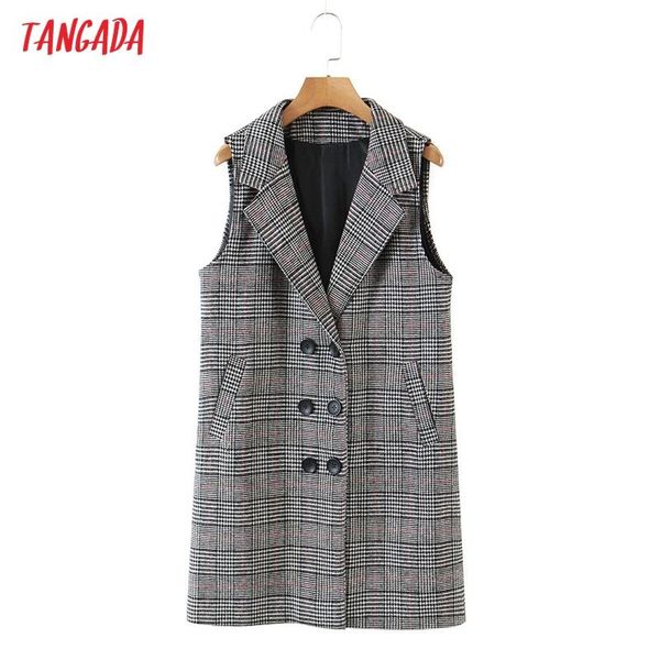 women's vests tangada 2021 autumn winter women plaid tweed waistcoat vest coat office ladies sleeveless blazer double breasted 8h96, Black;white
women's vests tangada 2021 autumn winter women plaid tweed waistcoat vest coat office ladies sleeveless blazer double breasted 8h96, Black;white