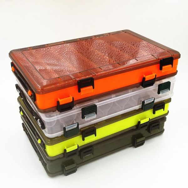 double sided 14 10 compartments plastic fishing lure tackle box hooks baits storage case accessories
double sided 14 10 compartments plastic fishing lure tackle box hooks baits storage case accessories