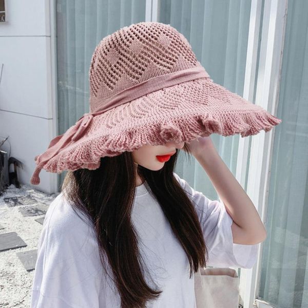 spring summer hat women wide brim sun breathable knit big bow beach lady packable fishing cap female bucket hats, Blue;gray
spring summer hat women wide brim sun breathable knit big bow beach lady packable fishing cap female bucket hats, Blue;gray
