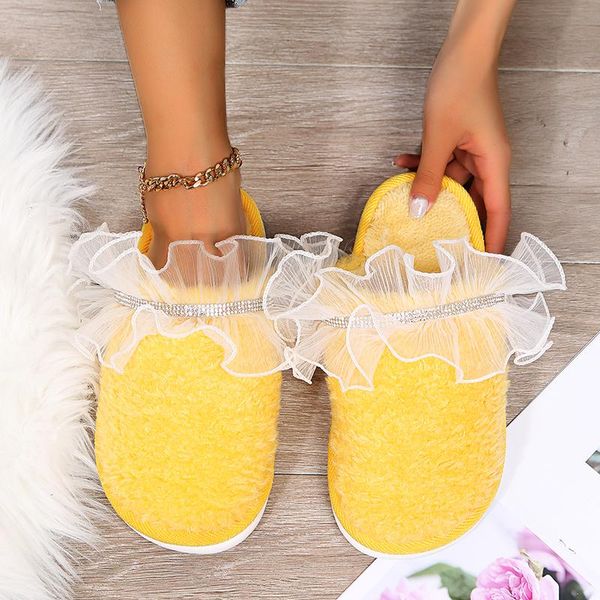slippers fur women fashion casual ruffle house winter warm brand bottoms womens furry slides for plus size 43, Black
slippers fur women fashion casual ruffle house winter warm brand bottoms womens furry slides for plus size 43, Black