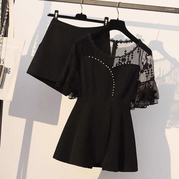 summer casual women fashion tracksuit short sleeve shorts suit female lace chiffon embroidery set plus size 4xl a011, White
summer casual women fashion tracksuit short sleeve shorts suit female lace chiffon embroidery set plus size 4xl a011, White