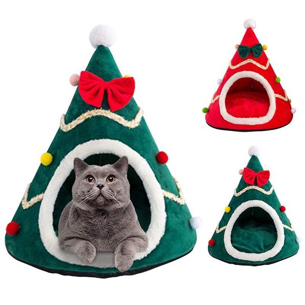 cat beds & furniture christmas bed cute tree shape pet tent winter warm soft and dog house nest for cats kittens small animals
cat beds & furniture christmas bed cute tree shape pet tent winter warm soft and dog house nest for cats kittens small animals