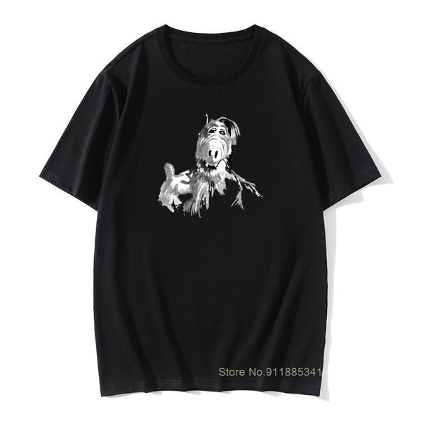 men's t-shirts t shirt alf alien life form melmac awesome artwork retro tshirt for male graphic design vintage camiseta, White;black
men's t-shirts t shirt alf alien life form melmac awesome artwork retro tshirt for male graphic design vintage camiseta, White;black