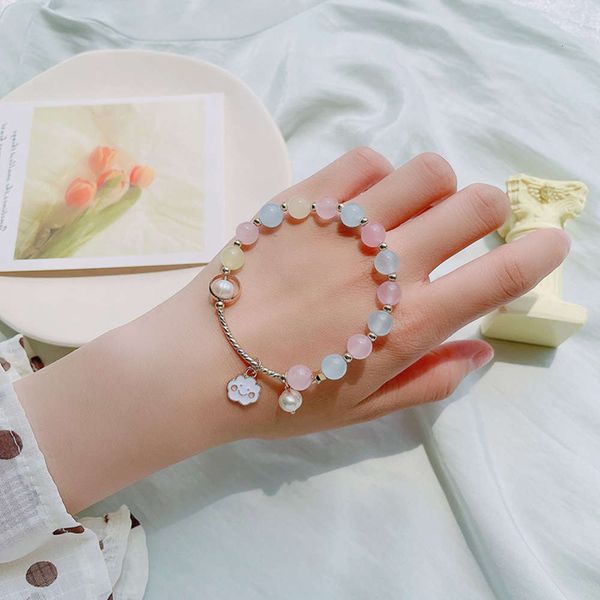sweet and lovely macarone pearl female morgan stone smiling face cloud pendant bracelet student hand jewelry, Golden;silver
sweet and lovely macarone pearl female morgan stone smiling face cloud pendant bracelet student hand jewelry, Golden;silver