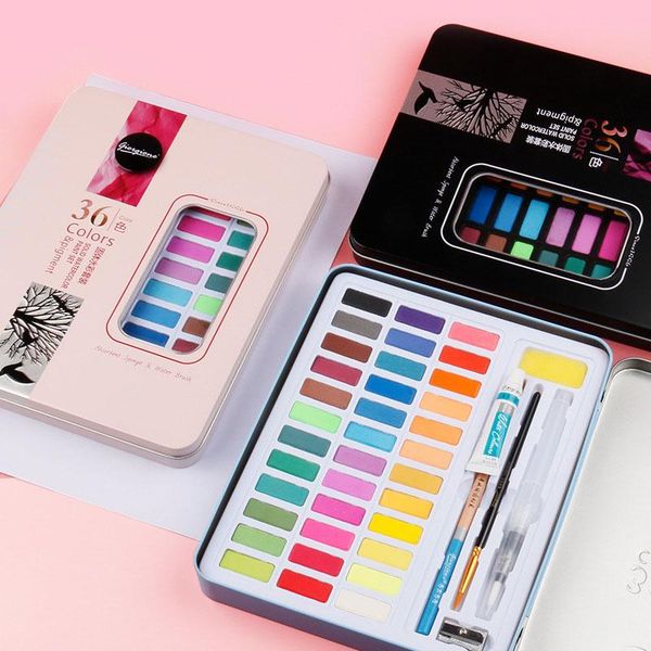 gift sets 36/48 color solid watercolor pigment set art supplies tap water pen 9-piece aluminum alloy hardcover box
gift sets 36/48 color solid watercolor pigment set art supplies tap water pen 9-piece aluminum alloy hardcover box