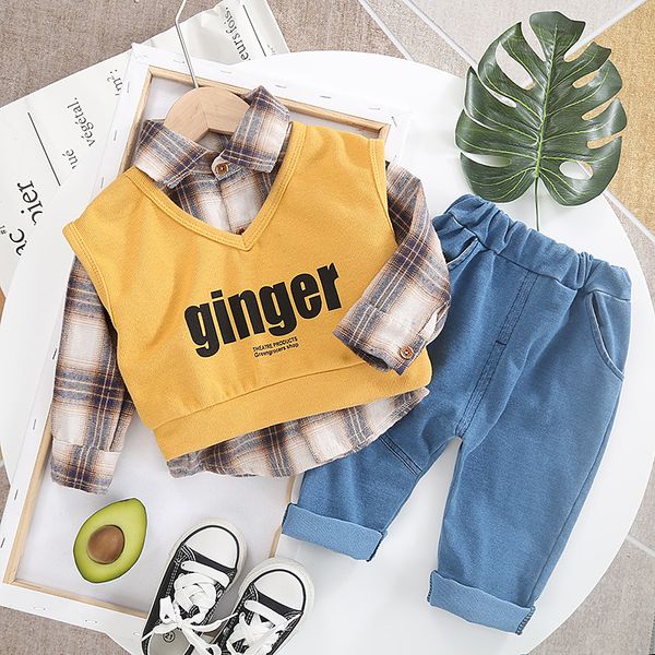 newborn kids 1 2 3 4 years baby boys clothes 3pcs sets letter print knitted vest plaid shirt pants ripped boys outfits outerwear, White
newborn kids 1 2 3 4 years baby boys clothes 3pcs sets letter print knitted vest plaid shirt pants ripped boys outfits outerwear, White