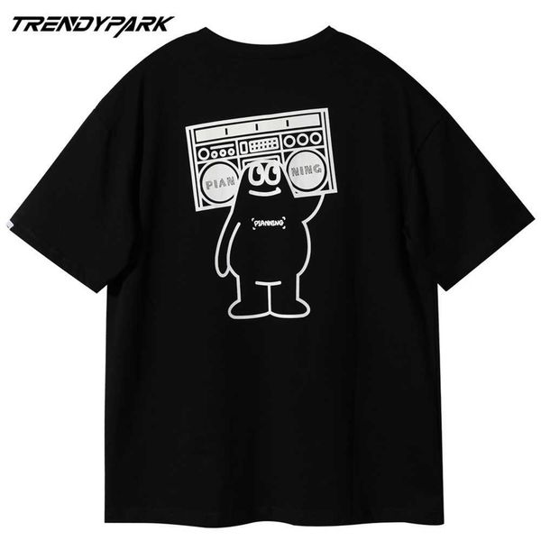 men t shirt printed hip hop oversize style summer short sleeve cotton casual harajuku tees tshirt 210601, White;black
men t shirt printed hip hop oversize style summer short sleeve cotton casual harajuku tees tshirt 210601, White;black