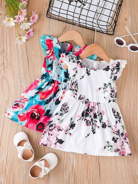 baby 2pcs floral print ruffle trim dress she, Red;yellow
baby 2pcs floral print ruffle trim dress she, Red;yellow