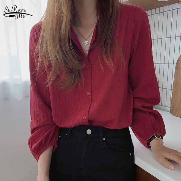 women wine red color bottoming shirt autumn cotton slim long-sleeved all-match solid casual cardigan blouse blusas 11682 women's blouse, White
women wine red color bottoming shirt autumn cotton slim long-sleeved all-match solid casual cardigan blouse blusas 11682 women's blouse, White