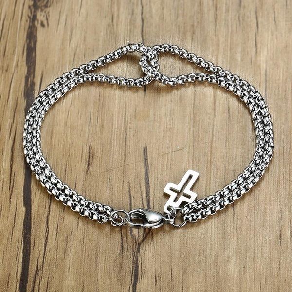 link, chain retro hollow cross lobster claw clasp bracelet fashion charm men and women jewelry gifts, Black
link, chain retro hollow cross lobster claw clasp bracelet fashion charm men and women jewelry gifts, Black