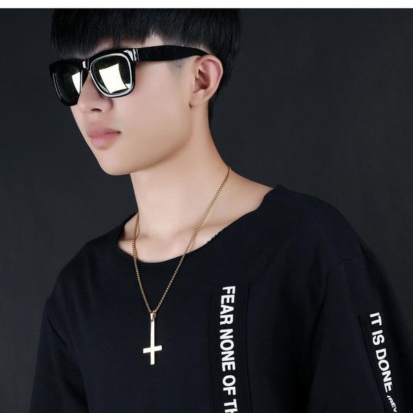 pendant necklaces 1pcs mens stainless steel punk convert cross chain necklace 55cm 2 colors, Silver
pendant necklaces 1pcs mens stainless steel punk convert cross chain necklace 55cm 2 colors, Silver