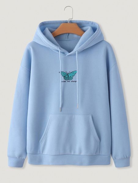butterfly & slogan graphic kangaroo pocket drawstring hoodie c5ny#, White;black
butterfly & slogan graphic kangaroo pocket drawstring hoodie c5ny#, White;black