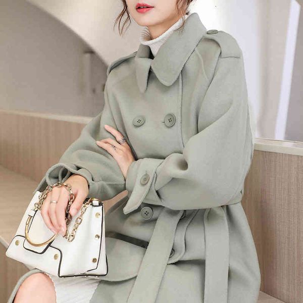 women's wool & blends women autumn winter long coat sashes double breasted en overcoat female quilted coats outerwear fqkv, Black
women's wool & blends women autumn winter long coat sashes double breasted en overcoat female quilted coats outerwear fqkv, Black