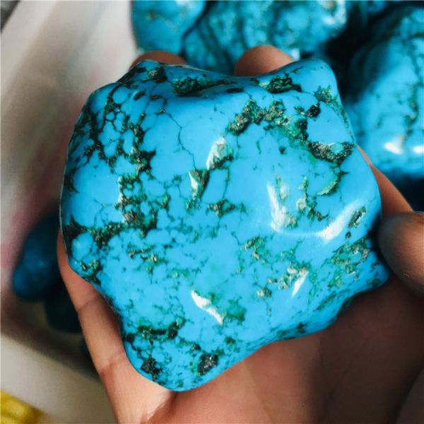 decorative objects & figurines 90-220g natural turquoise mineral bare stone crystal