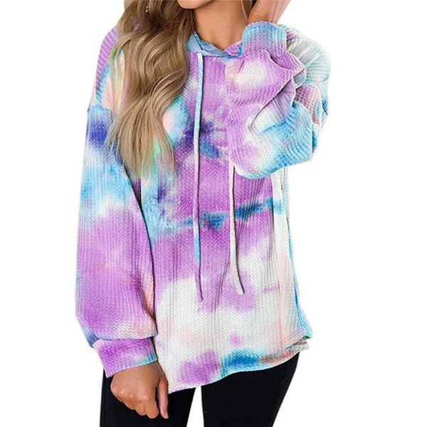 women's hoodies & sweatshirts 2021 autumn and winter hooded waffle multicolor tie-dye sweater casual ladies sweatshirt long-sleeved hoo, Black
women's hoodies & sweatshirts 2021 autumn and winter hooded waffle multicolor tie-dye sweater casual ladies sweatshirt long-sleeved hoo, Black
