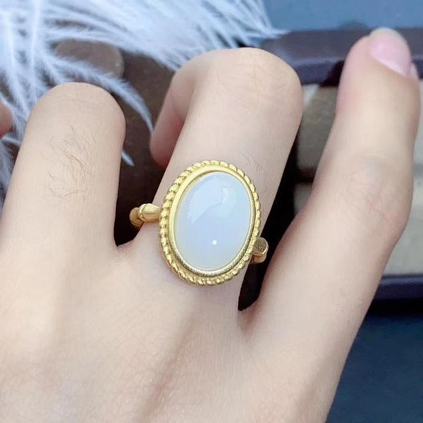 cluster rings natural hetian white jade ring for women silver jewelry big size soft character gold plated special craftmanship frosted, Golden;silver
cluster rings natural hetian white jade ring for women silver jewelry big size soft character gold plated special craftmanship frosted, Golden;silver