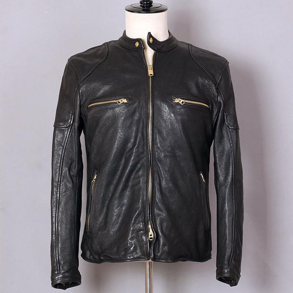 men's leather & faux 2021 genuine fashion jacket men motorcycle biker real coat sheepskin stand collar slim black casual clothing
men's leather & faux 2021 genuine fashion jacket men motorcycle biker real coat sheepskin stand collar slim black casual clothing