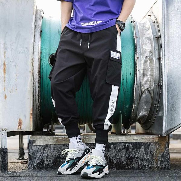 hip hop joggers men ribbons cargo pants pockets track tactical casual techwear male trousers sweatpants sport streetwear men's, Black
hip hop joggers men ribbons cargo pants pockets track tactical casual techwear male trousers sweatpants sport streetwear men's, Black
