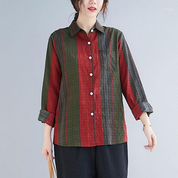 100% cotton women casual shirts 2021 spring simple style vintage striped turn-down collar female long sleeve s3202 women's blouses &, White
100% cotton women casual shirts 2021 spring simple style vintage striped turn-down collar female long sleeve s3202 women's blouses &, White