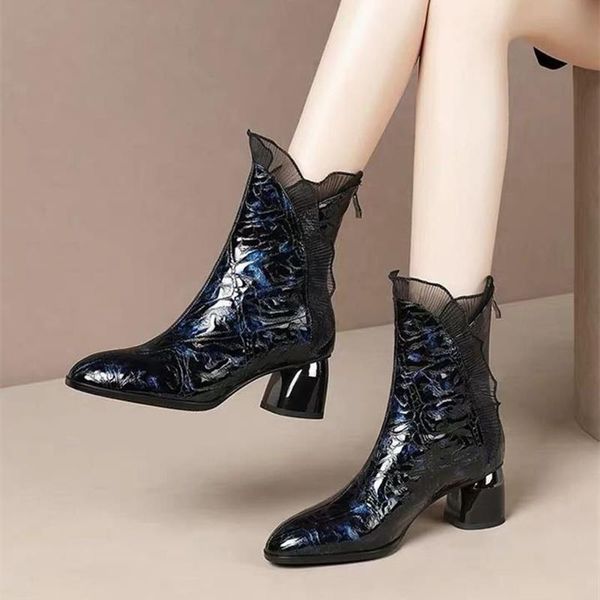 boots patent leather women shoes high heel pointed toe ankle fashion lace autumn winter wedding for heels, Black
boots patent leather women shoes high heel pointed toe ankle fashion lace autumn winter wedding for heels, Black