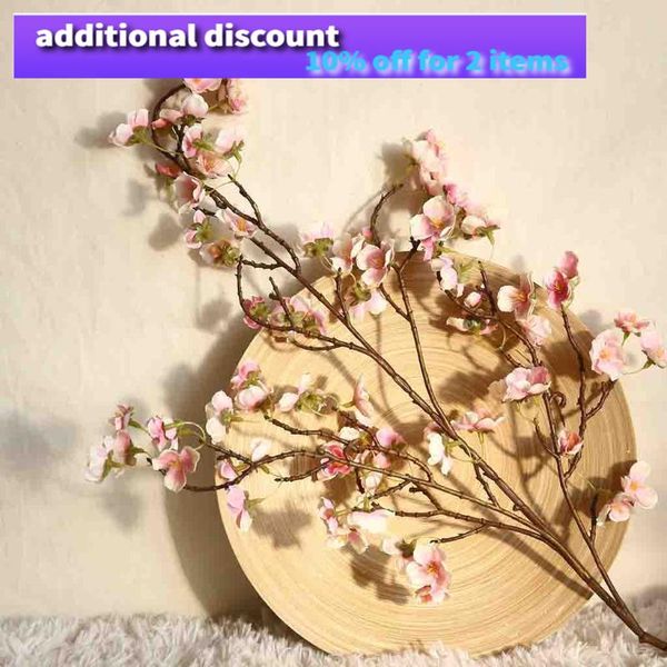 artificial flower cherry spring plum peach blossom branch 74cm silk tree bud for wedding party decors decorative flowers & wreaths
artificial flower cherry spring plum peach blossom branch 74cm silk tree bud for wedding party decors decorative flowers & wreaths