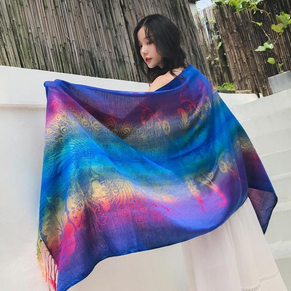 scarves gradient color shawl winter feminine dual-use jacquard scarf all-match ethnic style spring women's warm, Blue;gray
scarves gradient color shawl winter feminine dual-use jacquard scarf all-match ethnic style spring women's warm, Blue;gray