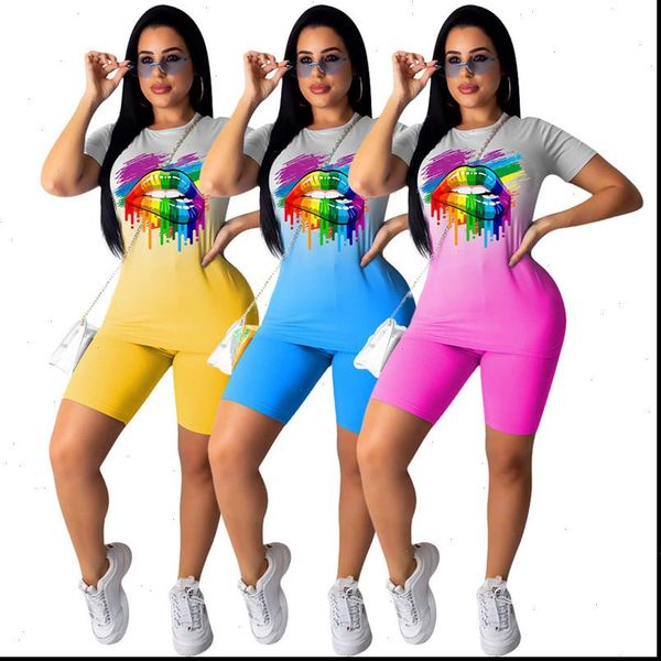 womens tracksuits casual gradient lips print 2 piece set women summer tracksuit short sleeve biker lounge wear outfits matching, Gray
womens tracksuits casual gradient lips print 2 piece set women summer tracksuit short sleeve biker lounge wear outfits matching, Gray