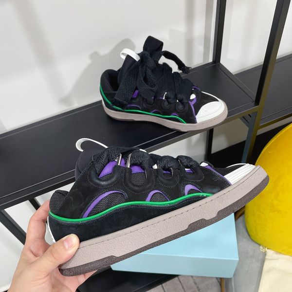 leather curb sneakers luxury designer men women shoes nappa calfskin casual shoe 02, Black
leather curb sneakers luxury designer men women shoes nappa calfskin casual shoe 02, Black