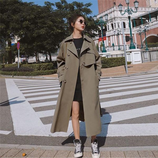 women's trench coats fashion mid-length windbreaker women 2021 spring autumn korean single-breasted slim long coat female outerwear, Tan;black
women's trench coats fashion mid-length windbreaker women 2021 spring autumn korean single-breasted slim long coat female outerwear, Tan;black