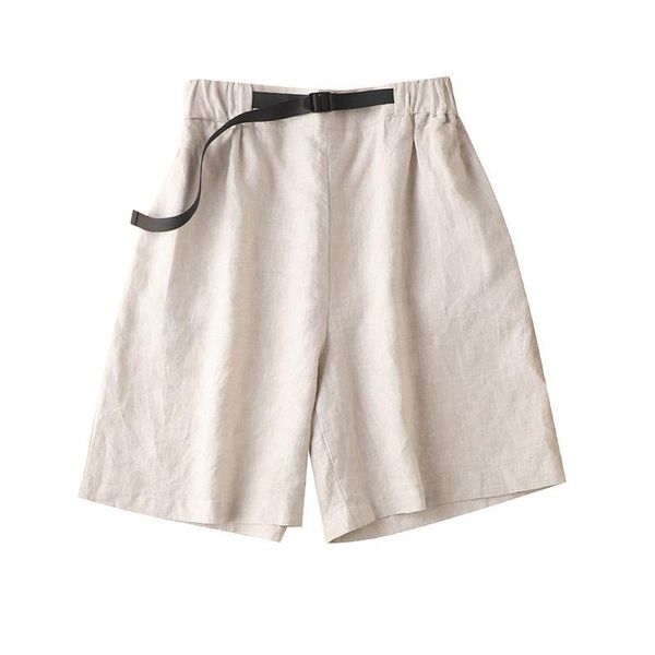 women's shorts shuchan high waisted sashes 100% linen office lady straight elastic waist womens clothing summer, White;black
women's shorts shuchan high waisted sashes 100% linen office lady straight elastic waist womens clothing summer, White;black