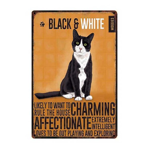 beware of the black and white happy cat metal sign tin poster home decor bar wall art painting 20*30 cm size dy47
beware of the black and white happy cat metal sign tin poster home decor bar wall art painting 20*30 cm size dy47