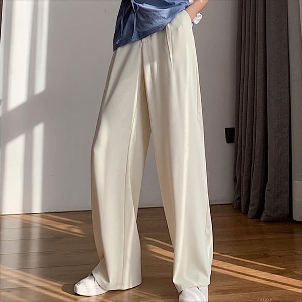 casual wide leg loose suits womens pant straight solid high waist chic ladies trousers, Black;white
casual wide leg loose suits womens pant straight solid high waist chic ladies trousers, Black;white