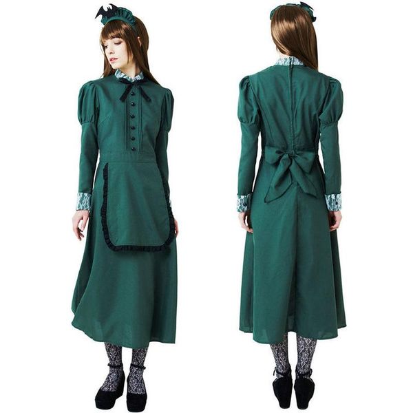 casual dresses halloween cosplay costume lace high collar bat maid dress gothic retro splicing elegant party 2021 fashion, Black;gray
casual dresses halloween cosplay costume lace high collar bat maid dress gothic retro splicing elegant party 2021 fashion, Black;gray