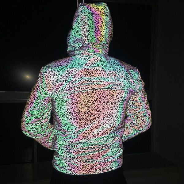 men's jackets reflective jacket hip hop coat men personality colorful stripe autumn winter women zipper polyester regular with nood sta, Black;brown
men's jackets reflective jacket hip hop coat men personality colorful stripe autumn winter women zipper polyester regular with nood sta, Black;brown