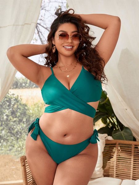 plus plain twist high waisted bikini swimsuit j9ig#, Black
plus plain twist high waisted bikini swimsuit j9ig#, Black