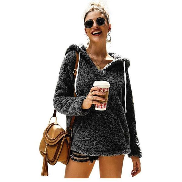 women's hoodies & sweatshirts inter clothes women long sleeve hooded pullover sweatshirt fur coat female korean winter jacket cl9, Black
women's hoodies & sweatshirts inter clothes women long sleeve hooded pullover sweatshirt fur coat female korean winter jacket cl9, Black