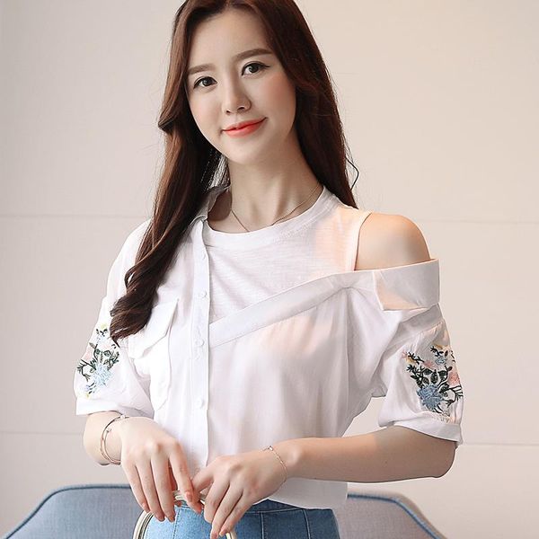 women's blouses & shirts awomen 2021 white blouse ladies korean fashion clothing striped embroidery women 2701 50
women's blouses & shirts awomen 2021 white blouse ladies korean fashion clothing striped embroidery women 2701 50