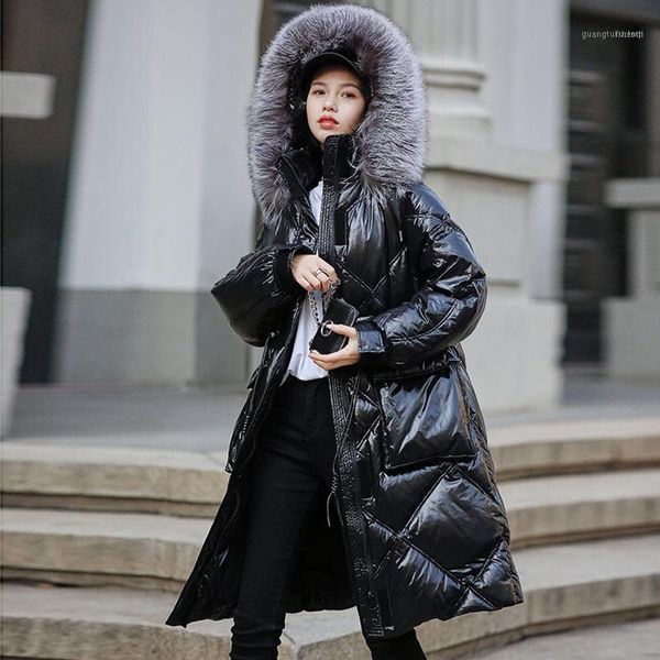 women's down & parkas large real silver fur 2021 women 90% white duck long jacket winter hooded coat thick warm snow outwear1, Black
women's down & parkas large real silver fur 2021 women 90% white duck long jacket winter hooded coat thick warm snow outwear1, Black