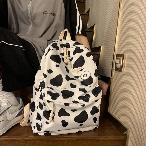 backpack 2021 waterproof nylon women's simple wild schoolbags for teenager girls cow pattern large capacity travel backbags
backpack 2021 waterproof nylon women's simple wild schoolbags for teenager girls cow pattern large capacity travel backbags