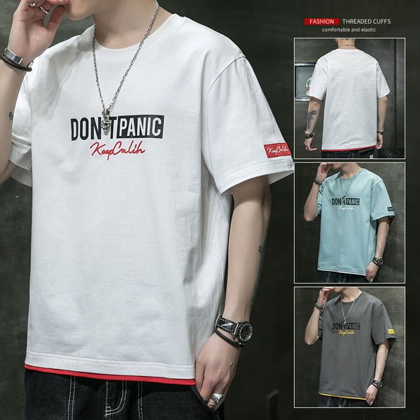 men's t shirts short sleeve 2021 summer loose clothes korean student base fashion casual wear, White;black
men's t shirts short sleeve 2021 summer loose clothes korean student base fashion casual wear, White;black