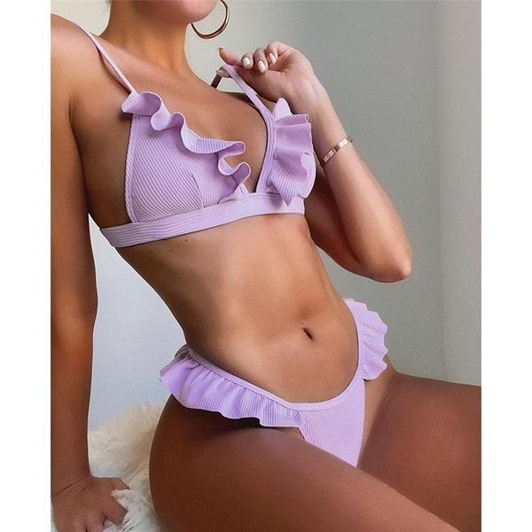 women's swimwear miyouj ruffles side bikinis designer swimsuit purple color women 2021 est bikini set micro thong fashion biquini, White;black
women's swimwear miyouj ruffles side bikinis designer swimsuit purple color women 2021 est bikini set micro thong fashion biquini, White;black