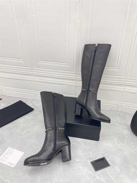 boots autumn/winter selling round-head chain high-heeled high italian cowhide upper imported neri size 35-40, Black
boots autumn/winter selling round-head chain high-heeled high italian cowhide upper imported neri size 35-40, Black